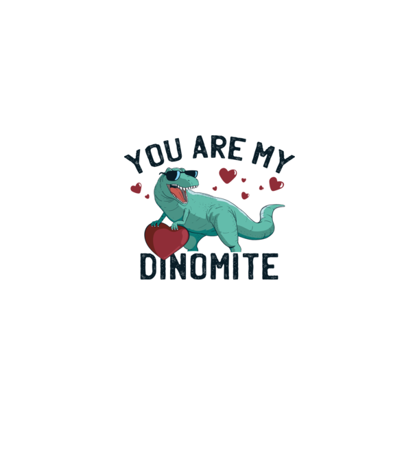 You are my Dinomite tricou cu dinozaur și inimă model gri pe tricou