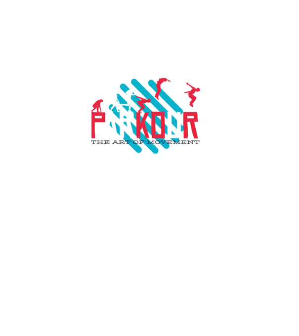 Parkour - Arta mișcării model gri pe tricou