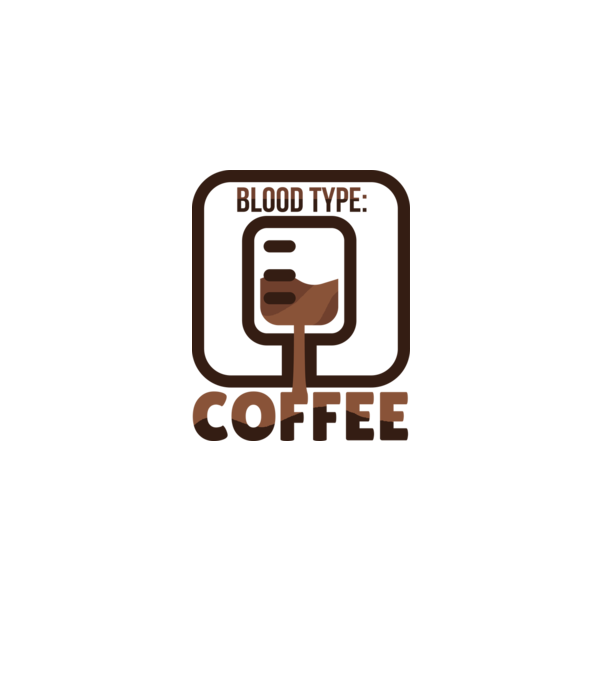 Grupa mea de sânge este cafeaua model alb pe tricou
