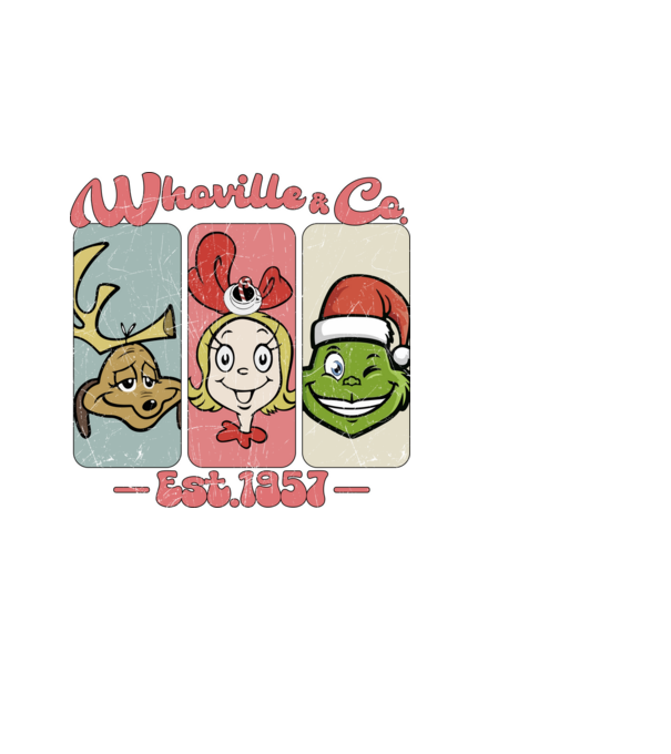 Whoville & Co - Grinch model negru pe tricou