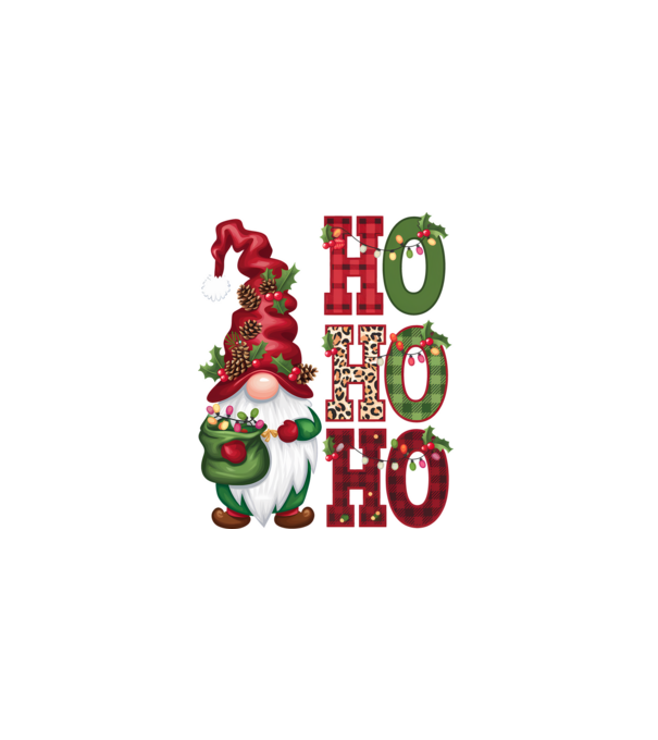 HOHOHO Gnome model negru pe tricou