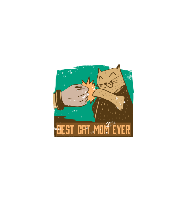 Best Cat Mom Ever - Cea mai bună mamă cu pisici model negru pe tricou