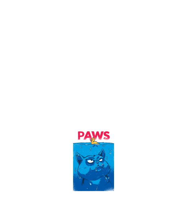 Paws Pisică la atac model negru pe tricou