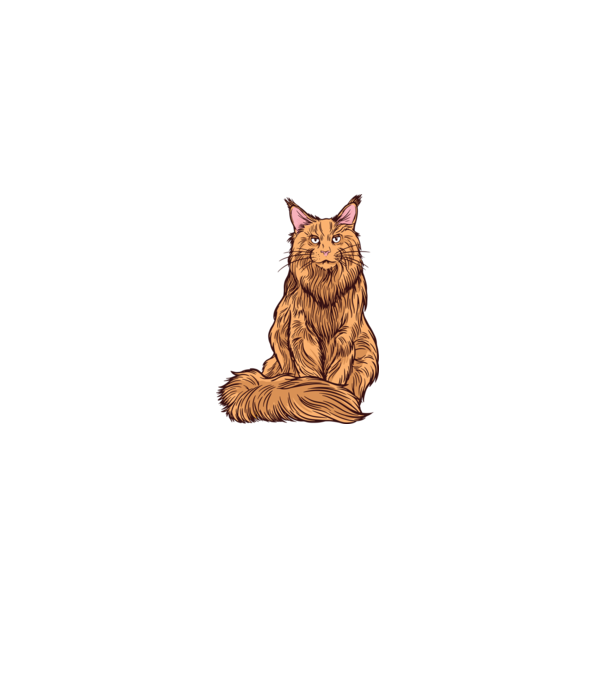 Pisică Maine Coon model verde închis pe tricou