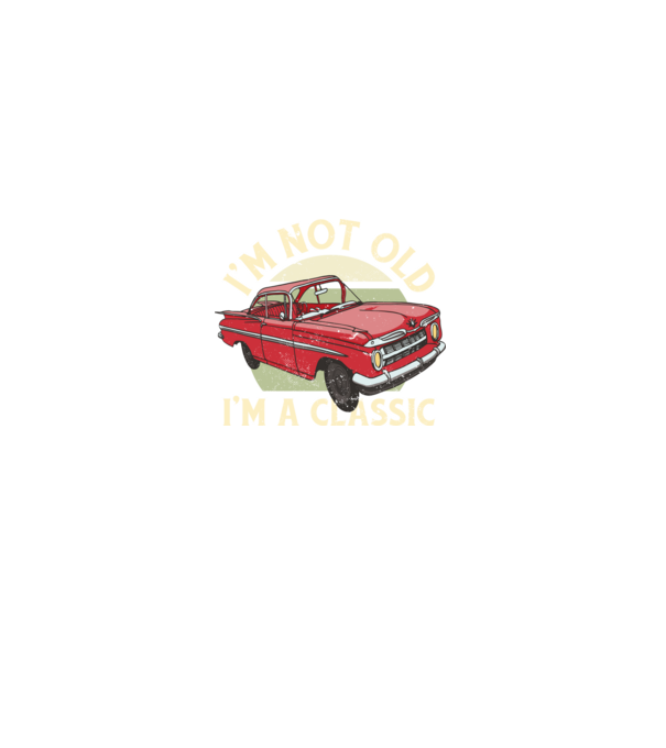 'Mașină clasică - I''m not old I''m a classic' model negru pe tricou