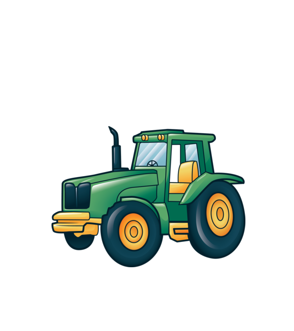 Desen Tractor model verde de măr pe tricou