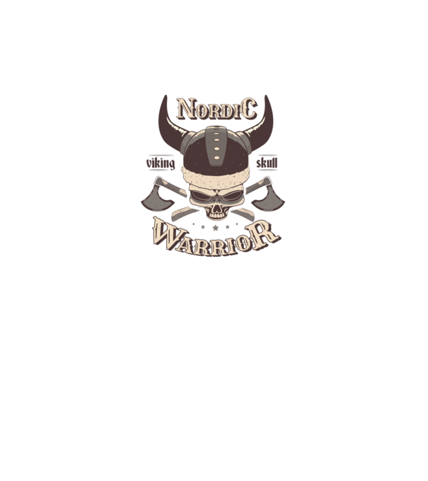 Nordic Warrior model gri pe tricou