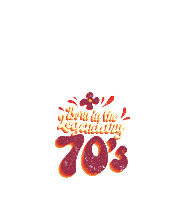 'Born in the Legendary 70''s' model negru pe tricou