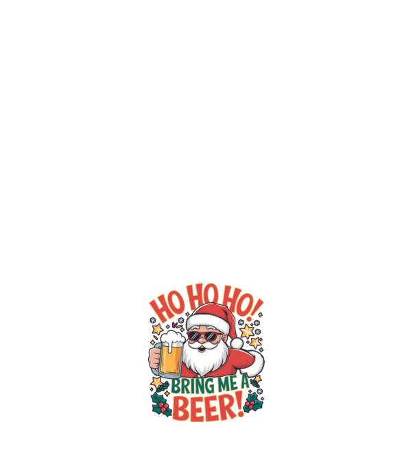 HO HO HO bring me a BEER santa Alb model roz deschis pe tricou