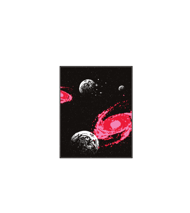 Cosmos Spațiu model negru pe tricou