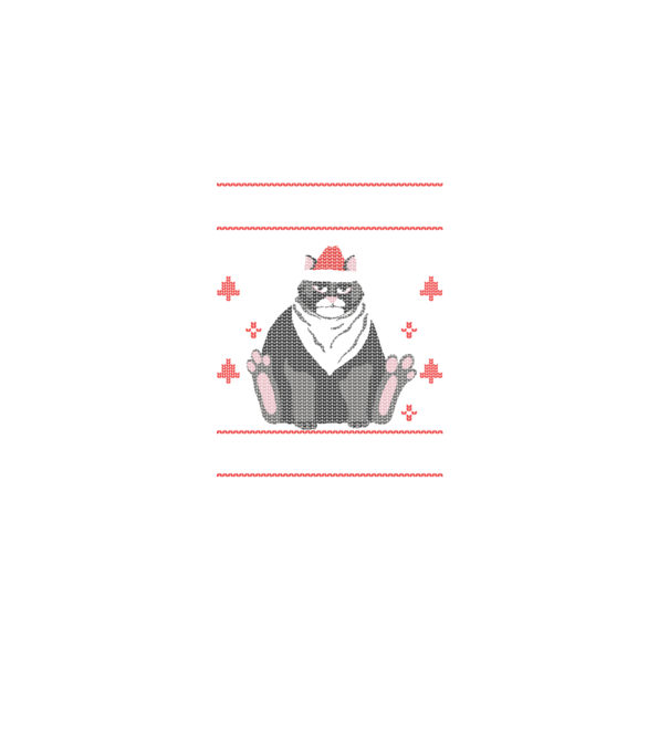 Tricou cu pisică pulovăr urât model negru pe tricou