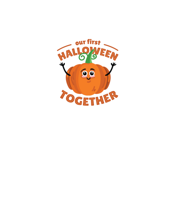 Primul nostru Halloween împreună model gri pe tricou