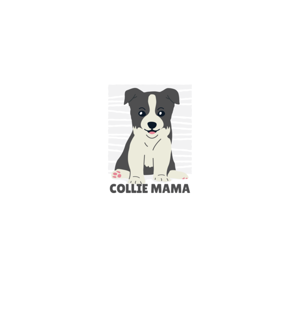 Border Collie Mamă model albastru jeanși pe tricou