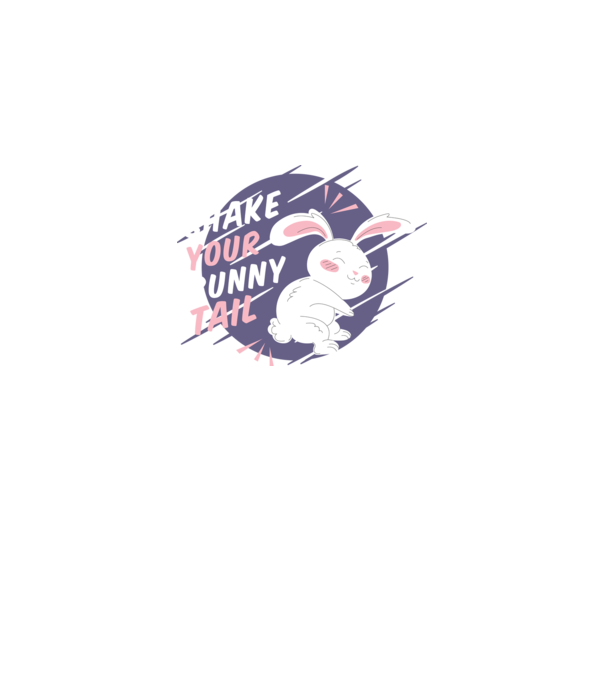 Shake your bunny tail model albastru închis pe tricou