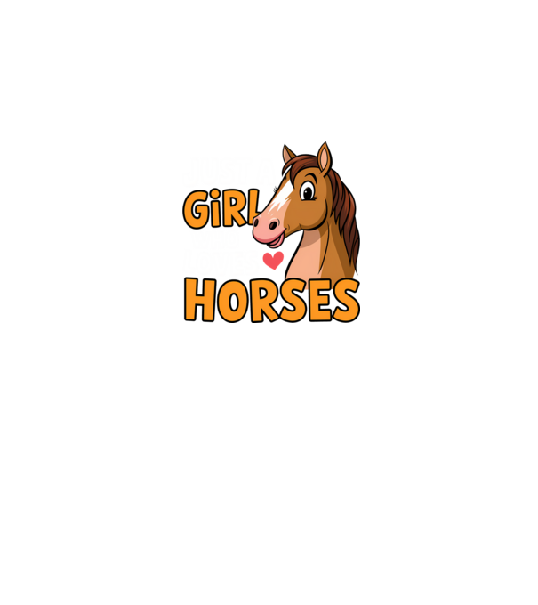 Just a girl who loves horses Negru model negru pe tricou
