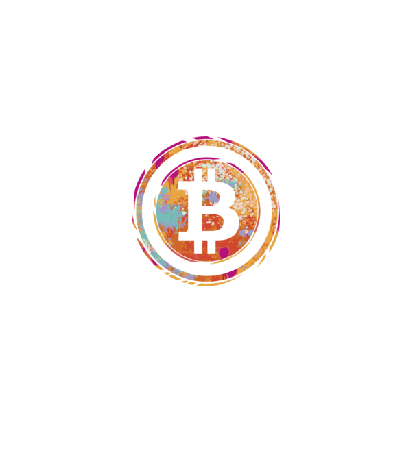 Bitcoin Watercolor model negru pe tricou