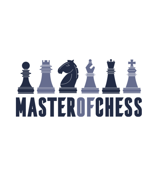Master of Chess model alb pe tricou