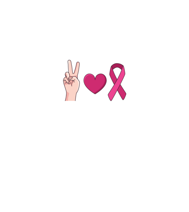 Peace Love lupta împotriva cancerului de sân model roz deschis pe tricou