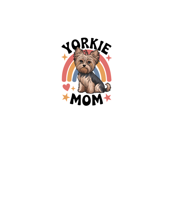 Yorkie Mom Alb model alb pe tricou