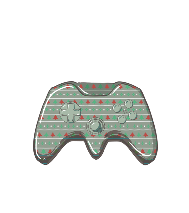 Controler Gamer Crăciun model alb pe tricou