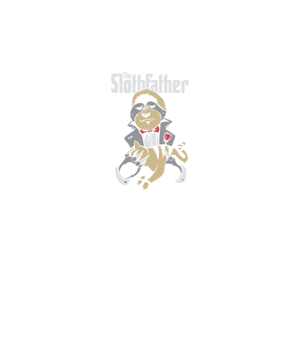 Slothfather - Naș Leneș model negru pe tricou