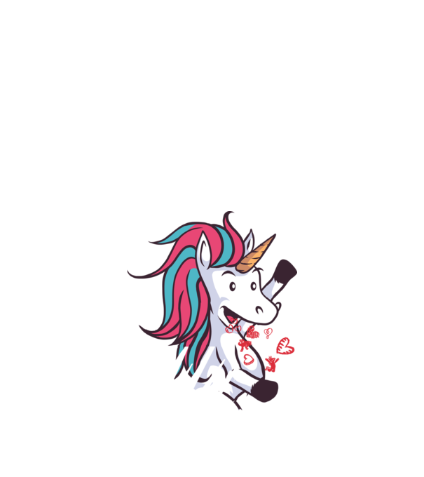 'Dragoste Unicorn pentru Valentine''s Day' model albastru închis pe tricou
