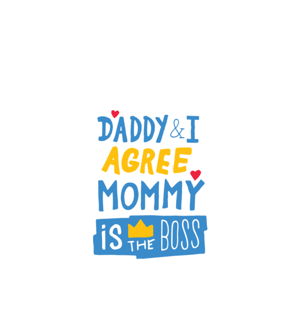 Mama e șefa model alb pe tricou