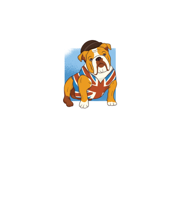 Bulldog englezesc model gri pe tricou