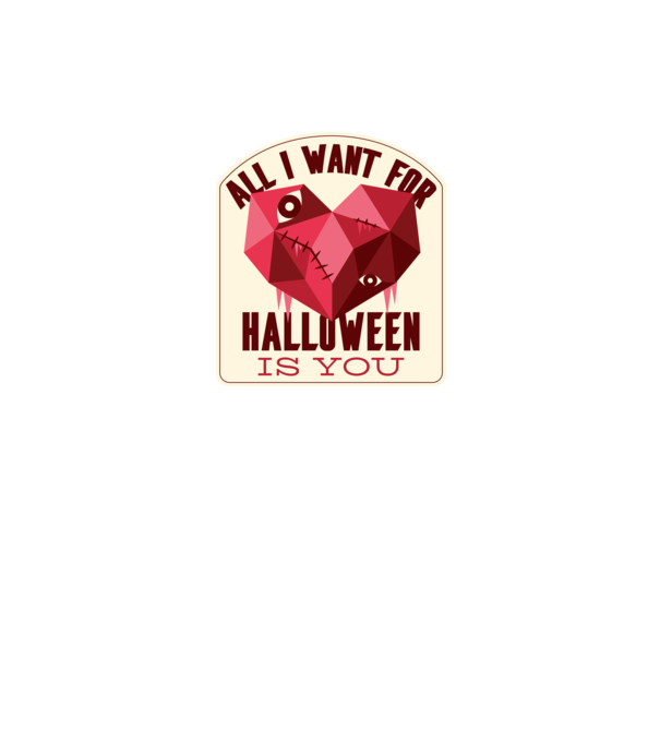 All I want for Halloween is You model alb pe tricou