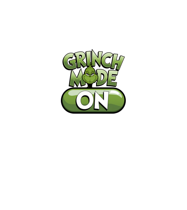 Grinch mode ON model negru pe tricou