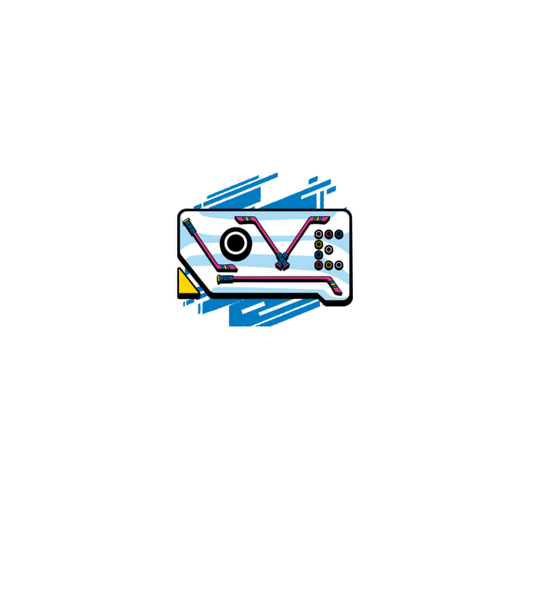 Love Hockey model alb pe tricou