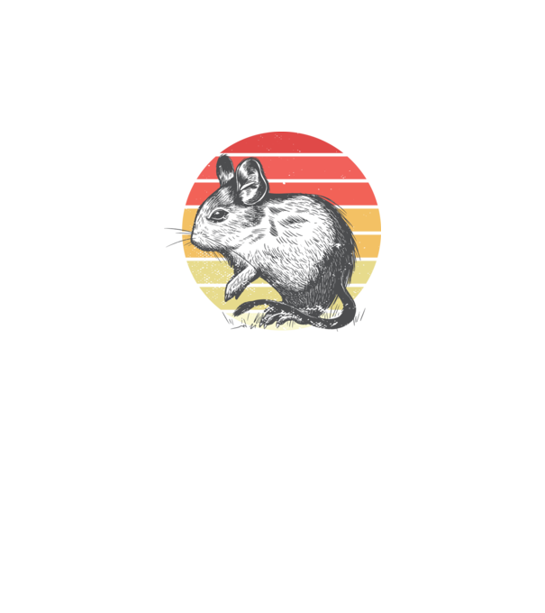 Retro Degu model negru pe tricou