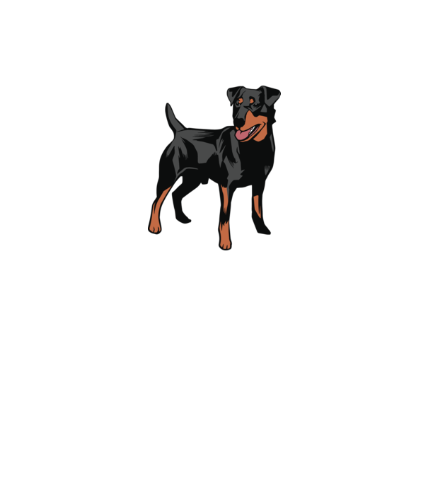 Câine de vânătoare german Terrier model gri pe tricou