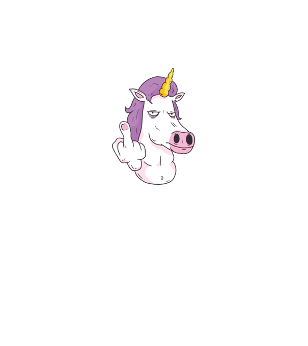 Unicorn arată degetul model gri pe tricou