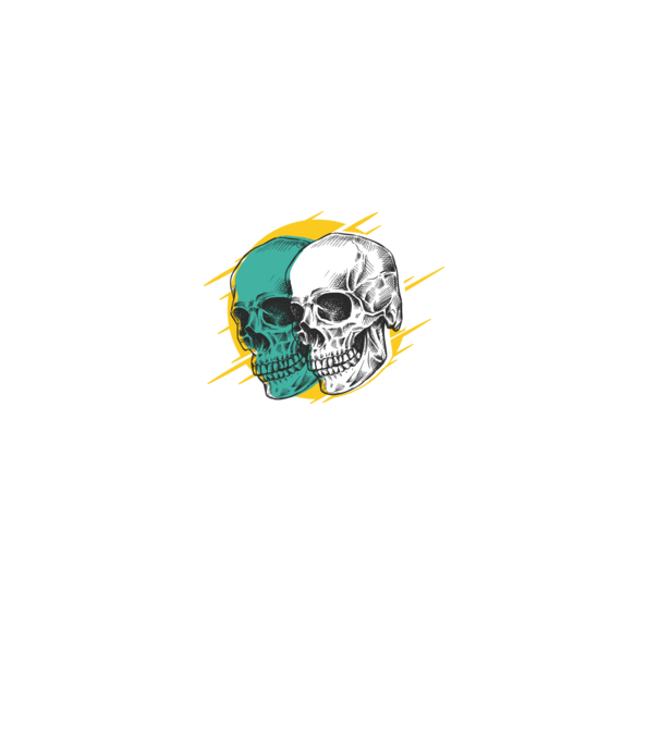 Cranii model negru pe tricou