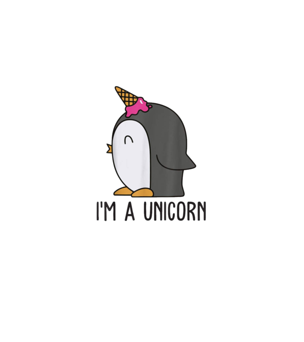 'I''m a unicorn - penguin' model roz deschis pe tricou