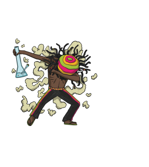 Dreadlock DAB model albastru închis pe tricou