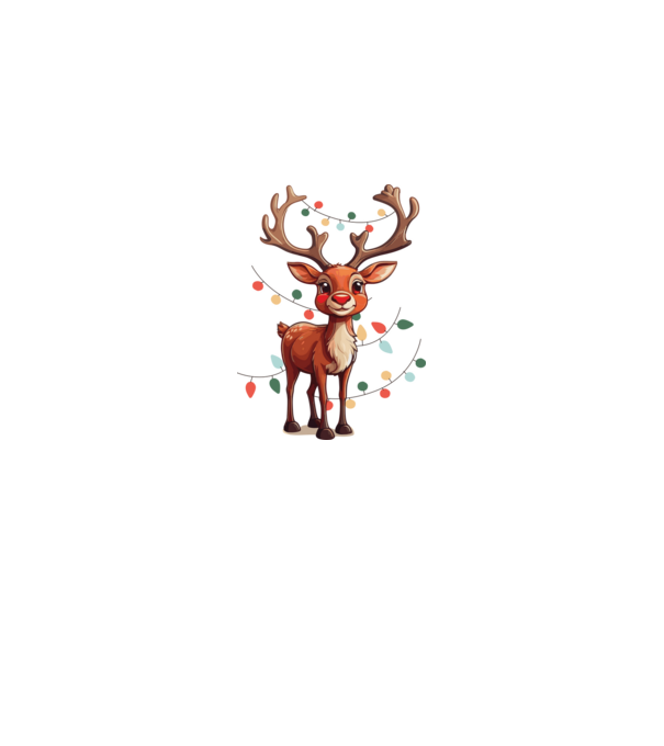 Festive Rudolph model alb pe tricou