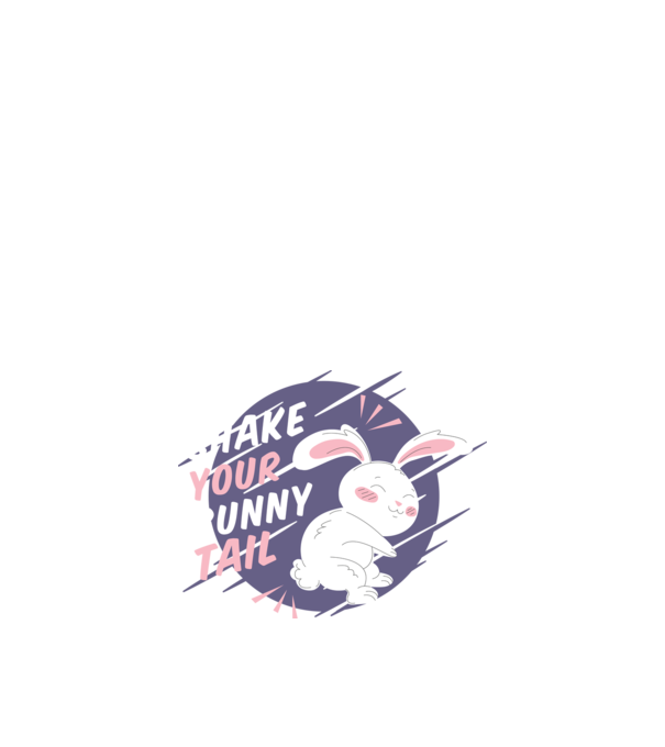 Shake your bunny tail model albastru închis pe tricou