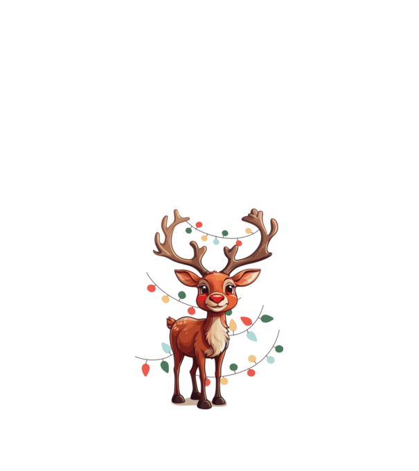 Festive Rudolph model alb pe tricou