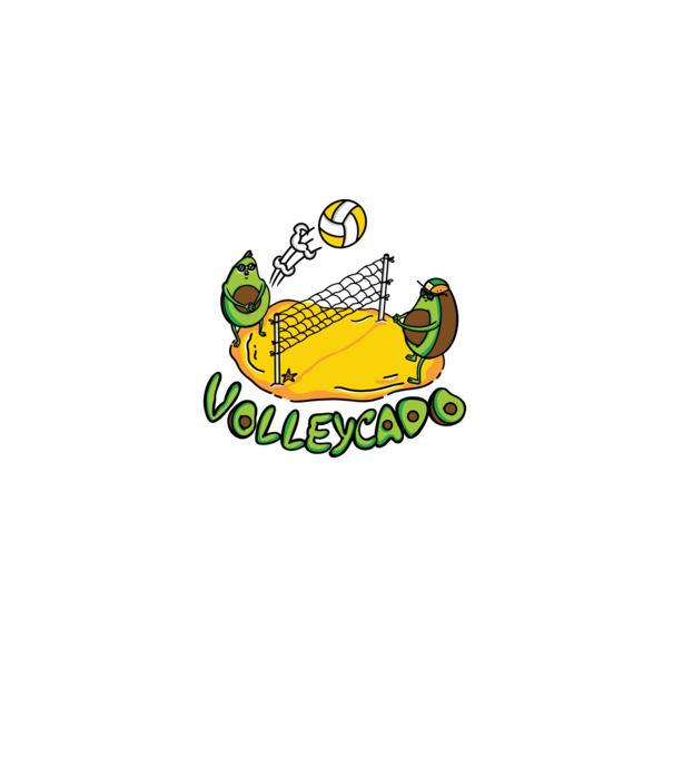 Avocado Volei model albastru deschis pe tricou