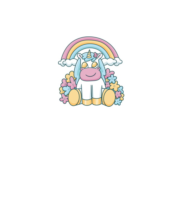 Unicorn drăguț model alb pe tricou