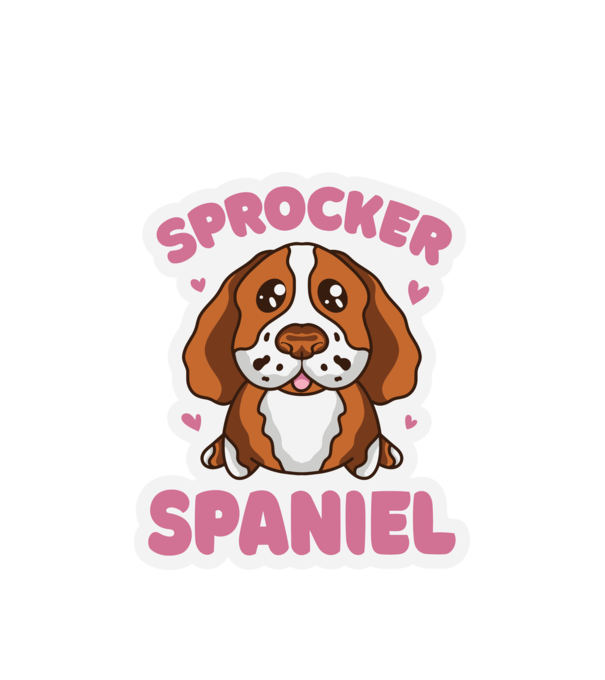 Sprocker Spaniel model alb pe tricou