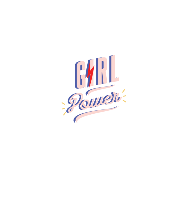 Girl Power de Ziua Femeii model albastru jeanși pe tricou
