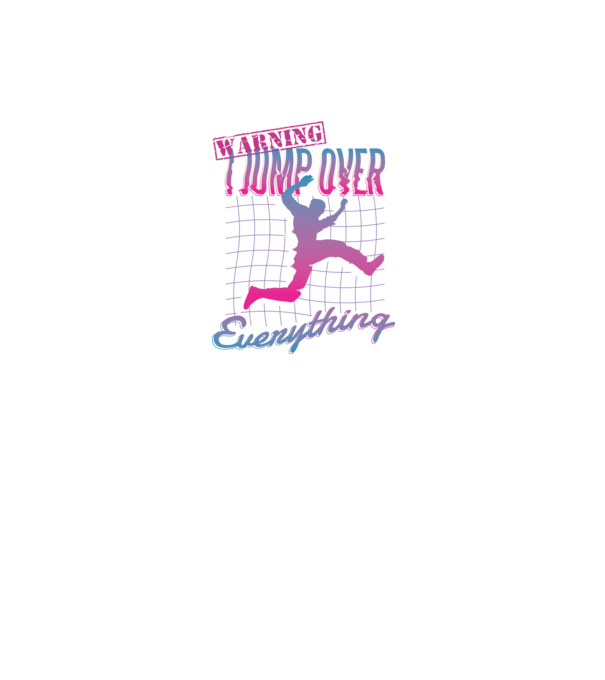 Warning I Jump over everything Parkour model negru pe tricou