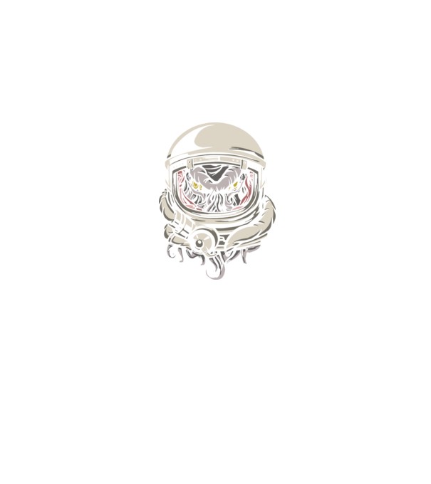 Cthulhu Astronaut model albastru jeanși pe tricou