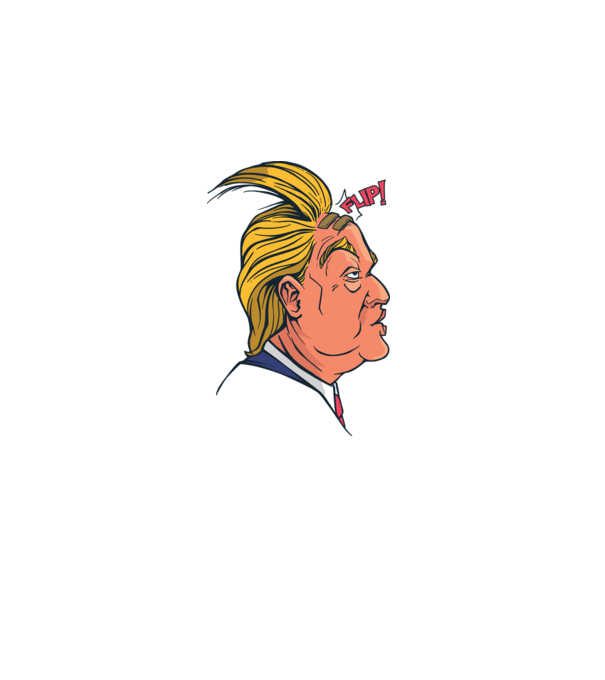 Trump Păr model negru pe tricou