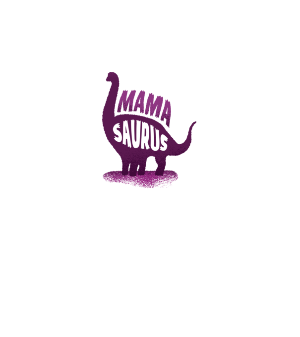 Mamasaurus model alb pe tricou