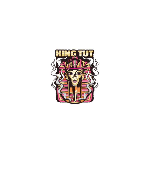 King Tut - Faraonul Tutankhamon model gri pe tricou