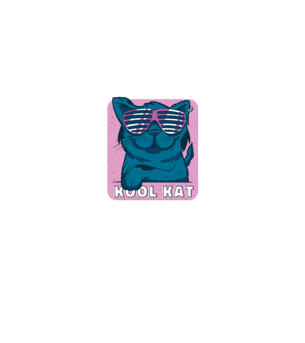 Kool Cat - Pisică Cool model negru pe tricou